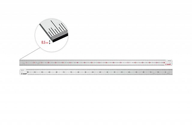 Усиленная нержавеющая линейка Зубр