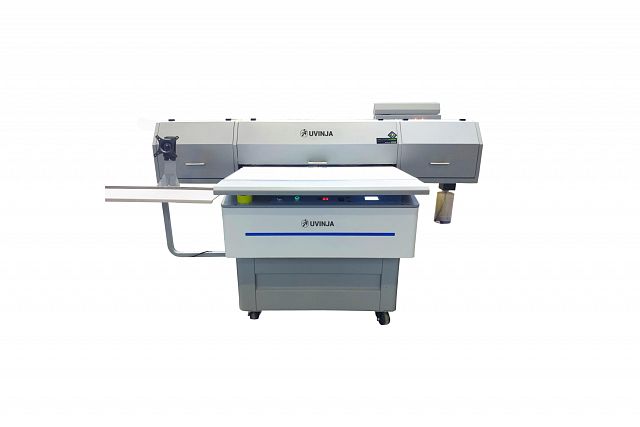Планшетный UV принтер UVinja 9060 с опцией печати на цилиндрических поверхностях, область печати 900*600 мм, 3 печатных головы Epson I3200-U1