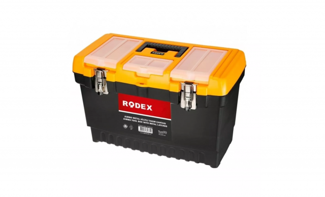 Ящик для инструментов Rodex, с металлическим зажимом, 19", пластиковый ...