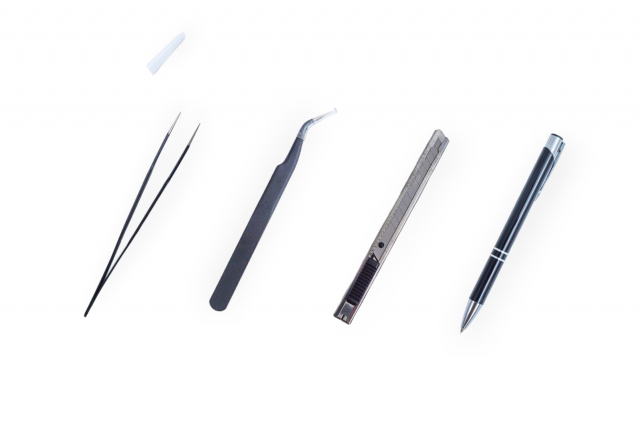 Набор инструментов Nimbase (нож, ручка для прокалывания пузырей, пинцеты), 4 предмета
